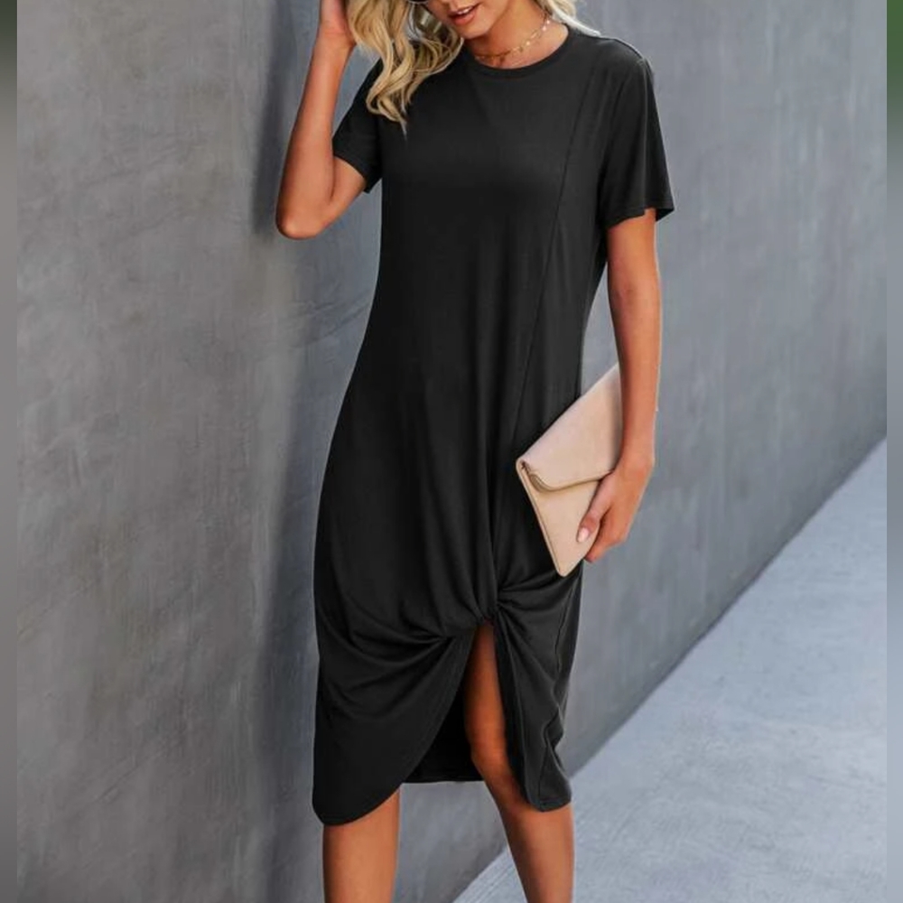 4 for $20 Black tie bottom Tshirt dress
